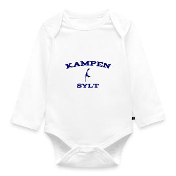 Sylt - Nordsee - Deutschland - Kampen - Insel - Baby Bio-Langarm-Body - Weiß - Vorne