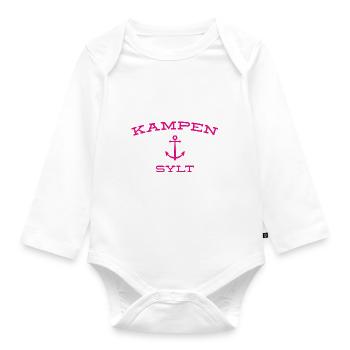 Sylt - North Sea - Germany - Kampen - Island - Organic Longsleeve Baby Bodysuit - white - Front