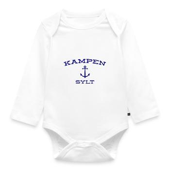 Sylt - North Sea - Germany - Kampen - Island - Organic Longsleeve Baby Bodysuit - white - Front