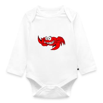 krebs - Baby Bio-Langarm-Body - Weiß - Vorne