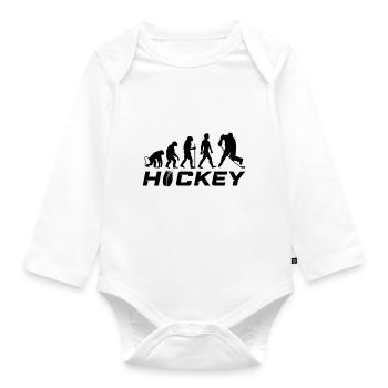 hockey evolution 1 - Baby Bio-Langarm-Body - Weiß - Vorne