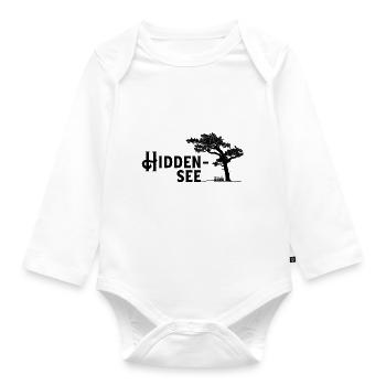 Hiddensee, Perle der Ostsee - Baby Bio-Langarm-Body - Weiß - Vorne