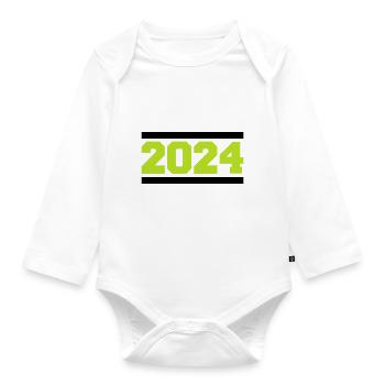 2024 - Organic Longsleeve Baby Bodysuit - white - Front
