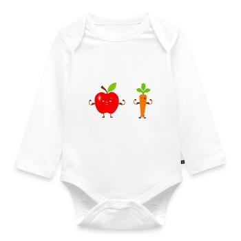Gesund sein - Baby Bio-Langarm-Body - Weiß - Vorne