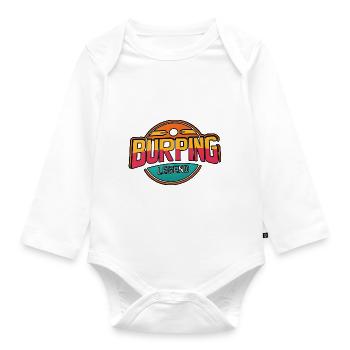 Burping Legend 10 - Organic Longsleeve Baby Bodysuit - white - Front