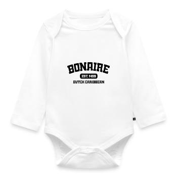 Bonaire - Kralendijk - Karibik - Dutch Caribbean - Organic Longsleeve Baby Bodysuit - white - Front