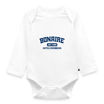 Bonaire - Kralendijk - Karibik - Dutch Caribbean - Organic Longsleeve Baby Bodysuit - white - Front