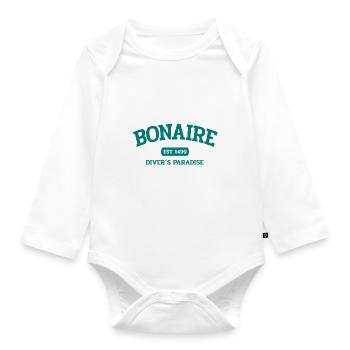 Bonaire - Kralendijk - Karibik - Dutch Caribbean - Organic Longsleeve Baby Bodysuit - white - Front
