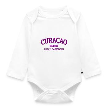 Curaçao - Est 1499 - Caraïbes néerlandaises - Karibik - Body Bébé bio manches longues - blanc - Devant