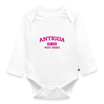 Antigua and Barbuda - St John's - West Indies - Organic Longsleeve Baby Bodysuit - white - Front