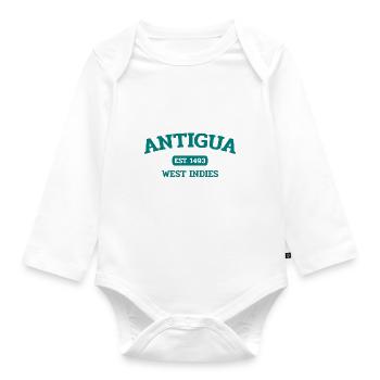 Antigua and Barbuda - St John´s - West Indies - Baby Bio-Langarm-Body - Weiß - Vorne