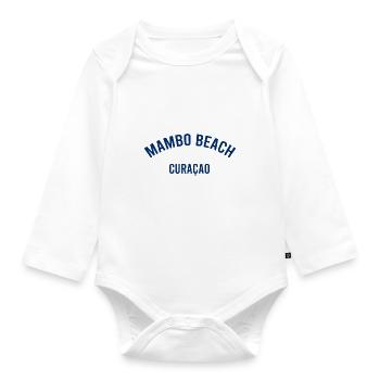 Mambo Beach - Curaçao - Caraïbes néerlandaises - Karibik - Body Bébé bio manches longues - blanc - Devant