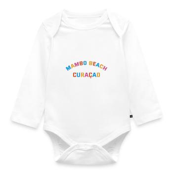 Mambo Beach - Curaçao - Caraïbes néerlandaises - Karibik - Body Bébé bio manches longues - blanc - Devant