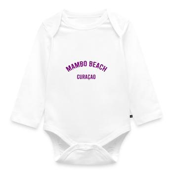 Mambo Beach - Curaçao - Caraïbes néerlandaises - Karibik - Body Bébé bio manches longues - blanc - Devant