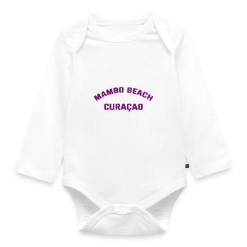 Mambo Beach - Curaçao - Caraïbes néerlandaises - Karibik - Body Bébé bio manches longues - blanc - Devant