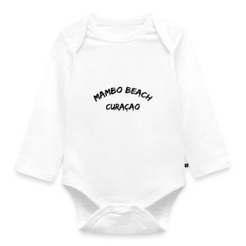 Mambo Beach - Curaçao - Caraïbes néerlandaises - Karibik - Body Bébé bio manches longues - blanc - Devant