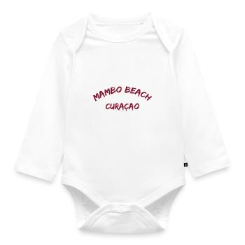 Mambo Beach - Curaçao - Caraïbes néerlandaises - Karibik - Body Bébé bio manches longues - blanc - Devant