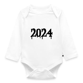 2024 - Organic Longsleeve Baby Bodysuit - white - Front