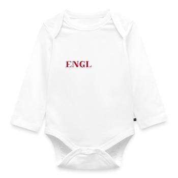 England Gaveidé UK UK Flag - Langærmet babybody, økologisk bomuld - hvid - Foran