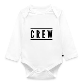 crew - Baby Bio-Langarm-Body - Weiß - Vorne