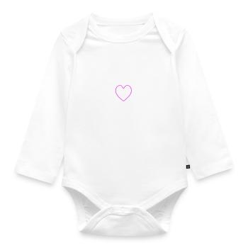 Chess Team Heart - Organic Longsleeve Baby Bodysuit - white - Front