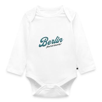 Berlin find ick knorke - Deutschland - Germany - Organic Longsleeve Baby Bodysuit - white - Front
