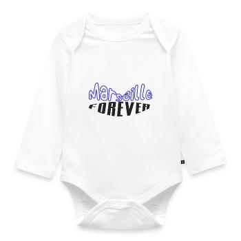 Marseille forever - Organic Longsleeve Baby Bodysuit - white - Front