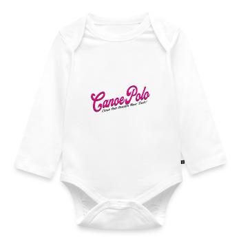 CanoePolo Passion Never Ends - Kanupolo - Baby Bio-Langarm-Body - Weiß - Vorne