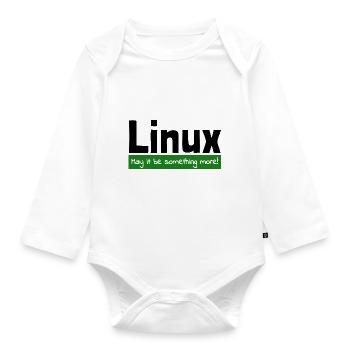 Linux Computer Computerarbeit witzige Sprüche Nerd - Baby Bio-Langarm-Body - Weiß - Vorne