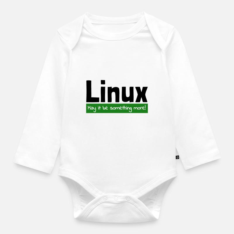 Linux Computer Computerarbeit witzige Sprüche Nerd - Baby Bio-Langarm-Body - Weiß