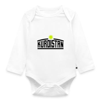 kurdistan - Baby Bio-Langarm-Body - Weiß - Vorne