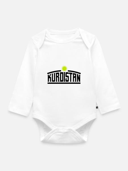 kurdistan - Baby Bio-Langarm-Body - Weiß