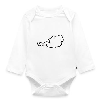 Austria - Organic Longsleeve Baby Bodysuit - white - Front