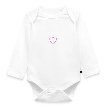 2024 Team Heart - Organic Longsleeve Baby Bodysuit - white - Front