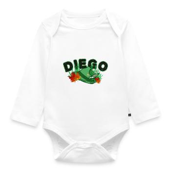 Diego - Baby Bio-Langarm-Body - Weiß - Vorne