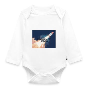 astranought pursuit crew - Organic Longsleeve Baby Bodysuit - white - Front