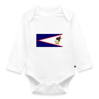 Amerikanisch-Samoa - Baby Bio-Langarm-Body - Weiß - Vorne