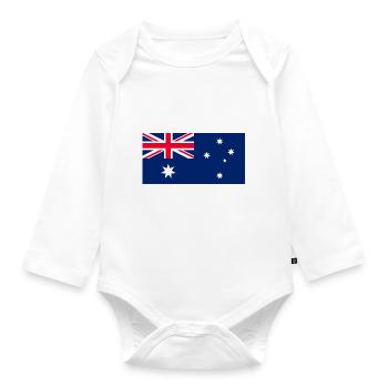 Australien - Baby Bio-Langarm-Body - Weiß - Vorne