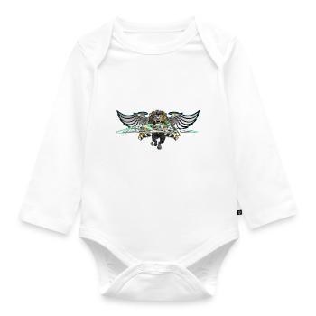 Löwe - Baby Bio-Langarm-Body - Weiß - Vorne