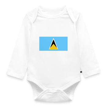 Saint Lucia - Organic Longsleeve Baby Bodysuit - white - Front