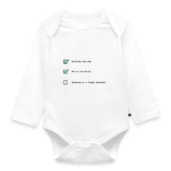 Baby list - Organic Longsleeve Baby Bodysuit - white - Front