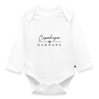 Denmark - Copenhagen - Copenhagen - Denmark - Organic Longsleeve Baby Bodysuit - white - Front