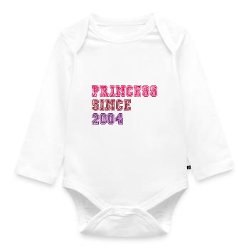 2004 Anniversaire Princesse - Body Bébé bio manches longues - blanc - Devant