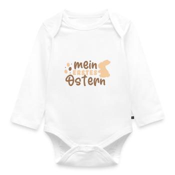 mein erstes Ostern - Baby Bio-Langarm-Body - Weiß - Vorne