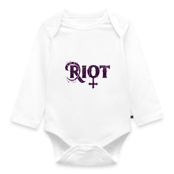 Randalieren - Baby Bio-Langarm-Body - Weiß - Vorne