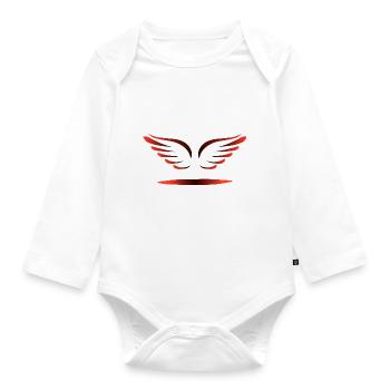 ENGELSFLÜGEL - Baby Bio-Langarm-Body - Weiß - Vorne