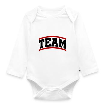 Team - Baby Bio-Langarm-Body - Weiß - Vorne