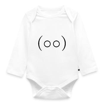 Piggy nose - Organic Longsleeve Baby Bodysuit - white - Front
