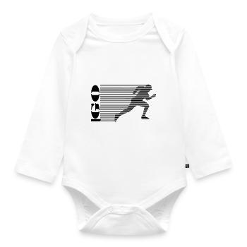 Baseball Softball USA Hardball Homerun Runner S - Baby Bio-Langarm-Body - Weiß - Vorne