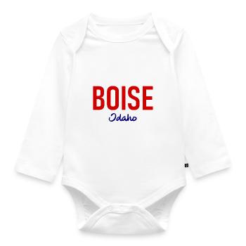 Boise - Idaho - États-Unis - États-Unis d’Amérique - Body Bébé bio manches longues - blanc - Devant